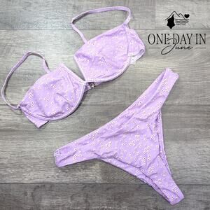 Aleumdr V Wire Thong Bikini Swimsuit Size M